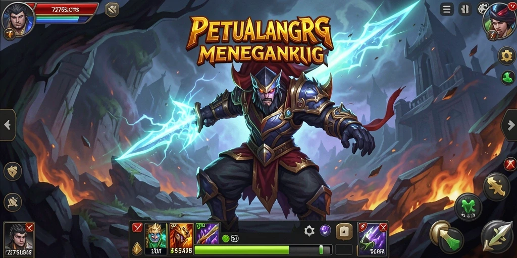 Tampilan gameplay 7276SLOTS menampilkan pertarungan karakter RPG yang seru.