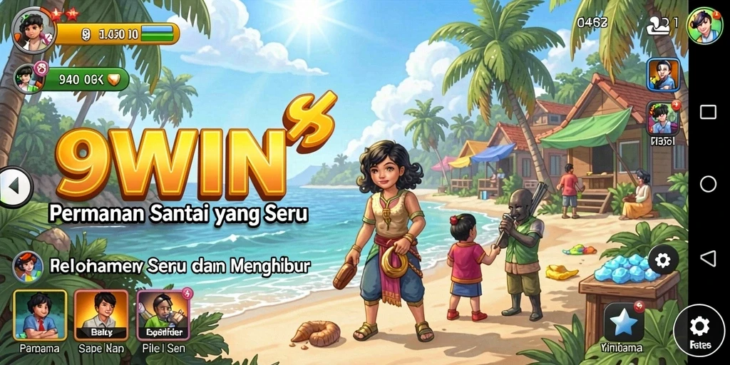 Tampilan gameplay penuh warna dari 9WIN yang menghibur.