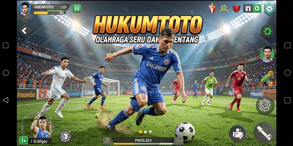 Gambaran gameplay mendebarkan HUKUMTOTO dengan berbagai mode permainan olahraga.