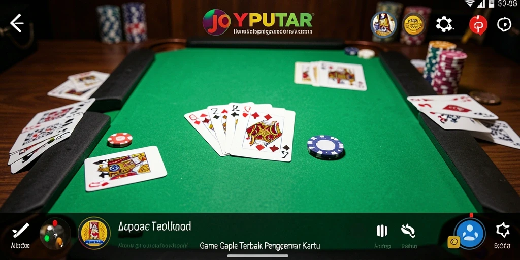Screenshot gameplay JOYPUTAR menampilkan suasana seru bermain Gaple.
