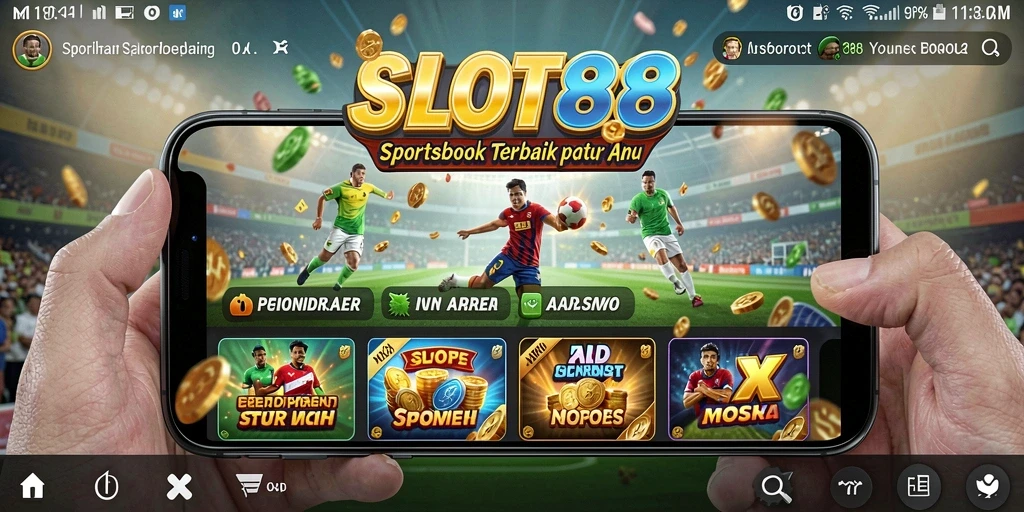 Tampilan menarik dari antarmuka permainan Sportsbook SLOT88.