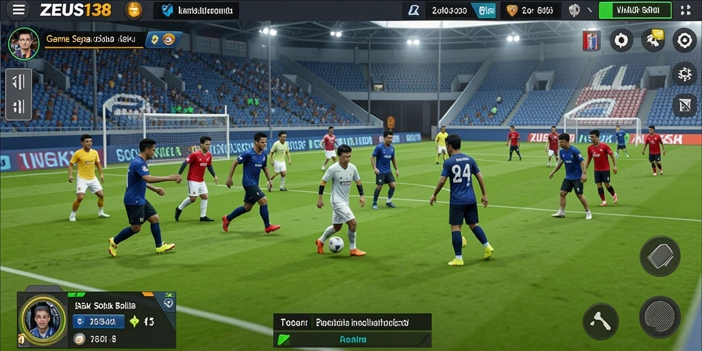 Tangkapan layar ZEUS138 menampilkan aksi seru di lapangan sepak bola.